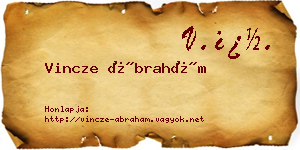 Vincze Ábrahám névjegykártya